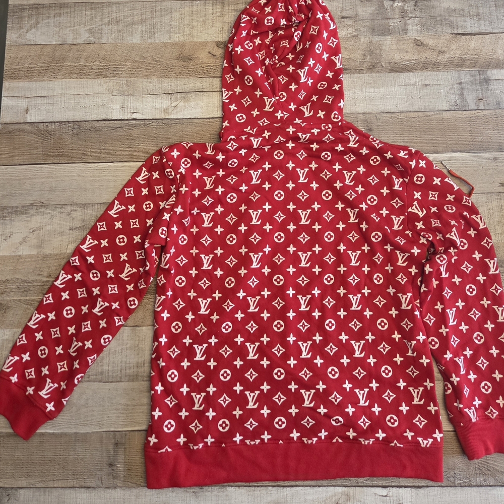 Supreme Red Patterned Hoodie - image 3